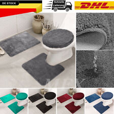 Badeset Badgarnitur 3 tlg Badteppich Badematte Matte Set Dusche WC Vorleger Bad