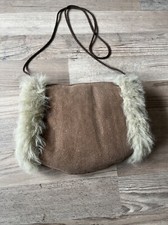 Handwärmer Muff Brau Schaffell