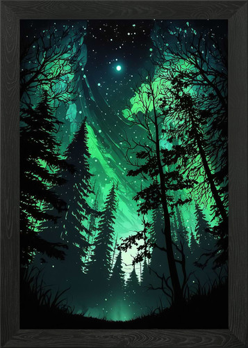 Gerahmtes wandbild green - wandbild,