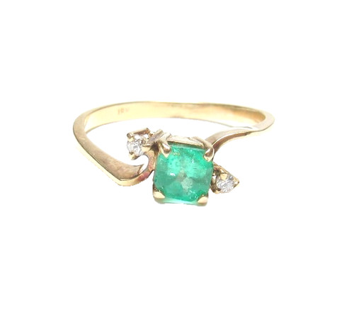 10k gelbgold vintage solitär - 10k,