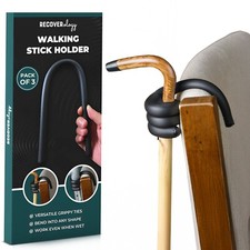 Gehstockhalter 3er Pack Krawatten - einfache Aufbewahrung von Krücken - überall aufhängen