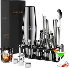 Cocktail Shaker 25Pcs Edelstahl 750ml Bar Zubehör Barkeeper Ausgießer Deko