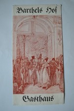 alte DDR Speisekarte "Barthels