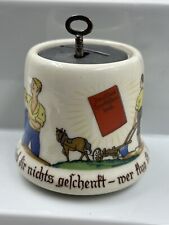 Antike Porzellan Spardose Deutsches Sparkassenbuch Bank Werbung Reklame #324