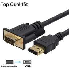 HDMI zu VGA Kabel, 1.8m Lang, Stecker auf Stecker - Full HD, Plug & Play, 1080p