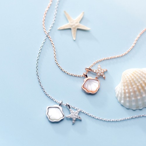 Damen halskette muschelschale - halskette,