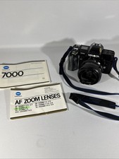 Minolta 7000 AF Analoge SLR Spiegelreflexkamera + Objektiv 35-70mm + Anleitungen