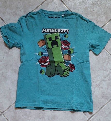 Shirt türkis mit minecraft - t-shirt,