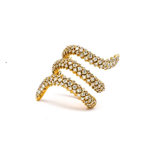Ring 750 gelbgold schlange - ring, 750/gelbgold