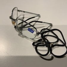 LESEBRILLE neu,silber farben +1,00Dpt.,faltbar, brillenband