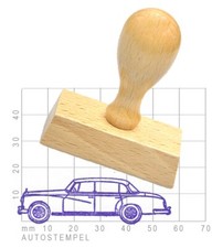 Oldtimer Autostempel Mercedes 300d (W189) rubberstamp