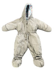 Petit Bateau Overall 6m/67cm Wagenanzug Khaki Blümchen Wattiert Schneeanzug *V