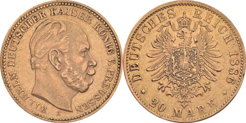 Preußen mark 1886 - preußen:20, a