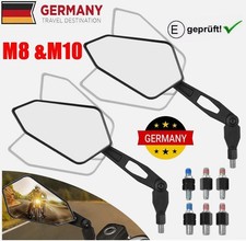 1 Paar Motorrad Rückspiegel E-Geprüft Klappbarer Motorradspiegel Roller M8 & M10