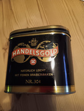 Zigarrendose Handelsgold Emaille Blechdose