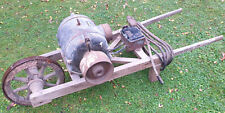Elektromotor 10 PS, auf Schubkarre, Riemenscheibe, Antiquität