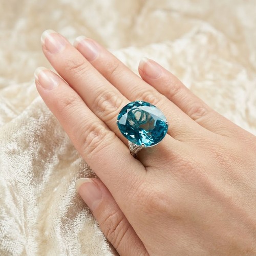 Glamouröser ring meerblau - ring,