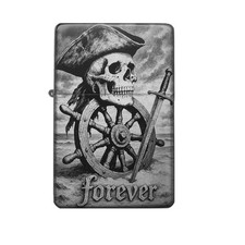 Piraten Skull Forever Feuerzeug Skull Lasergravur opt. Gravurtext personalized