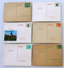 6 x Ganzsachen Postkarte DDR