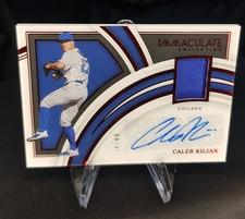 2022 Panini Immaculate Caleb Kilian RC Clearly Material Signatures Red /49 Cubs
