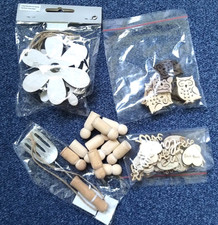 Diverse Holz Deko Hölzerne Hochzeit Tischdeko Eulen Basteln Blumen Figuren usw.