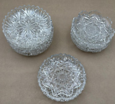 38/3 Kristallglas Konvolut Dessertteller verschiedene Größen Schliffe vintage
