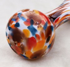 Vitrinenstück * Sammlerstück schöne Vase weiß mit Klarglasüberzug farbiges Dekor