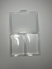 15 Mini - Plastikboxen transparent, Doppel Pokerspielhülle, 125mm x 98mm x 22mm