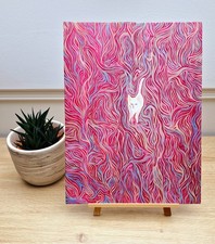 Acrylbild 30x40 handgemalt – Leinwand – Original Unikat Katze