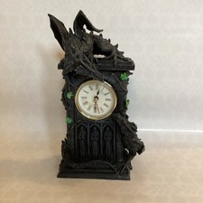 Drachen Uhr - Schwarz - Tischuhr, Gothic