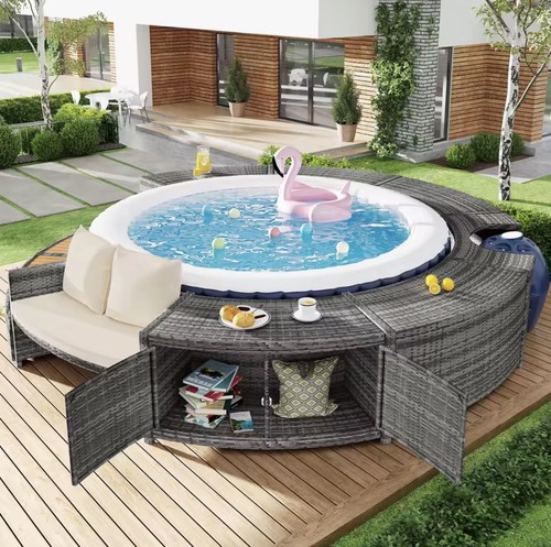 Rundes garten lounge - set, inkl