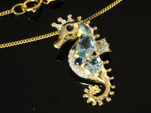 585 gold seepferdchen kette - gold,