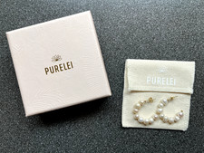 Purelei Ohrringe Kreolen Creolen Aina Perlen Gold