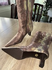 PETER KAISER Cowboy Look Stiefel 39 Schlange Muster Leder Country Western