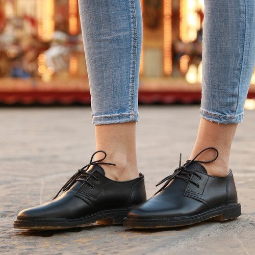 Niedrige lederschuhe damen - niedrige,