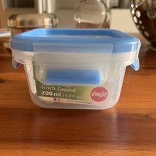 Emsa Vorratsbehälter,aufbewahrungbox,frischedicht.  200ml.Blau/Klar,Ø10cm.x5cm.H