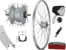 26 Zoll Vorderrad Nabendynamo 19-559 Felgenbremse 6v 3 Watt  Scheinwerfer SET