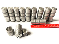 1) 10 alte stabile Wehrmacht Benzinfeuerzeuge aus Alu ohne Reibräder H=5,3cm