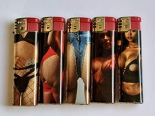 5 Stück Feuerzeuge Girl Frau