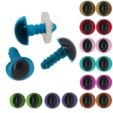 5 Paar  Kunststoff-Augen 12mm