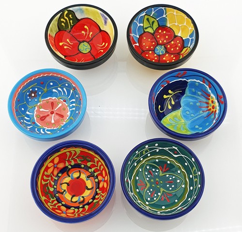 6er set mediterrane keramik - 6er-set,