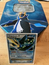 Pokémon Impoleon LV.X TIN Box + DP11 Black Star PROMO DE Zustand: siehe Fotos L1