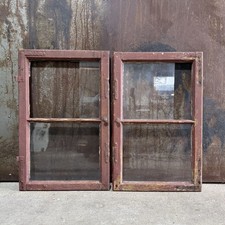 Altes Paar Sprossenfenster Fensterflügel Fenster Holzfenster / H68 B88 S4 cm