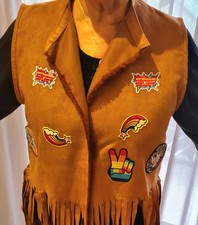 60er 70er Hippie Jacke Fransen