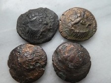Lot 4x Ostkelten ,Stater, Kapostaler, Bärtiger Kopf, Reiter je 21-24 mm Cu/AE