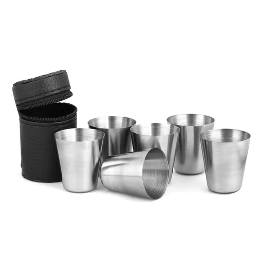 Edelstahl trinkbecher - 6x,