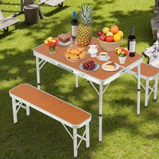 Campingtisch mit Tragegriff Sitzgruppe Koffertisch Klapptisch Campingmöbel Set