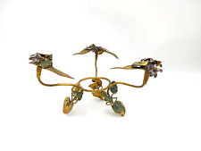 Antik Blumen Ständer Gesteck Halter Metall Handarbeit Höhe ca. 9,5 cm, D 16 cm