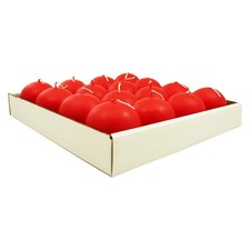 16er Tray Kugelkerzen rot, Ø