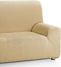 Martina Home Emilia Elastischer Sofabezug für 4-Sitzer, Beige, 220 bis 260 cm